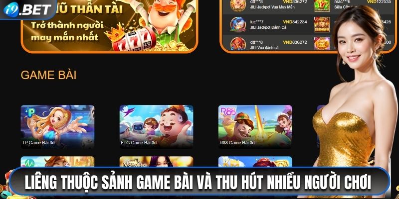 Game bài liêng thuộc sảnh game bài và thu hút nhiều người chơi