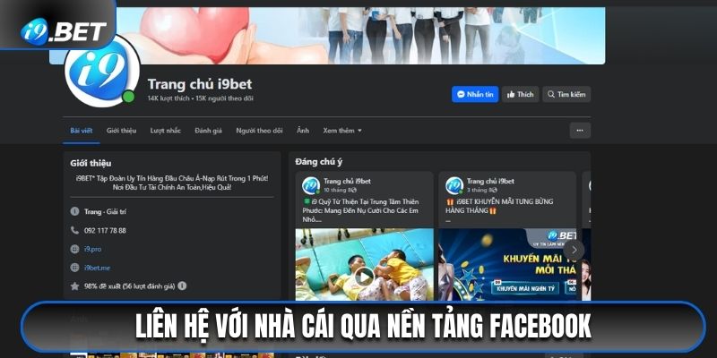 Liên hệ với nhà cái qua nền tảng facebook