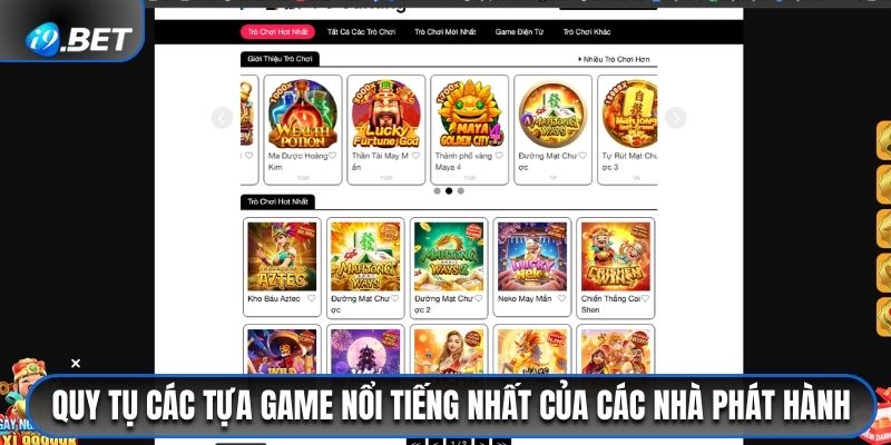 Quy tụ các tựa game nổi tiếng nhất của các nhà phát hành